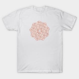 Pretty Rosegold Mandala T-Shirt